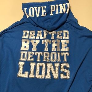 PINK Detroit Lions Hoodie with Bling!